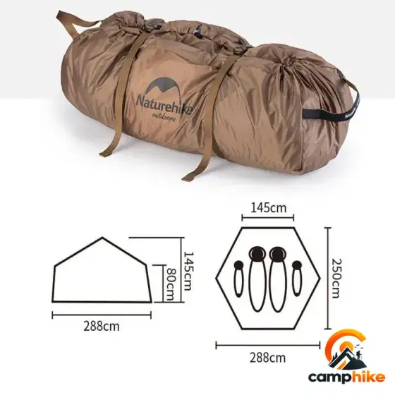 چادر 4 نفره نیچرهایک مدل NH21ZP001