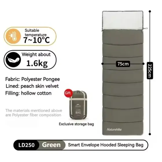 کیسه خواب الیاف نیچرهایک LD250 مدل CNK2300SD016